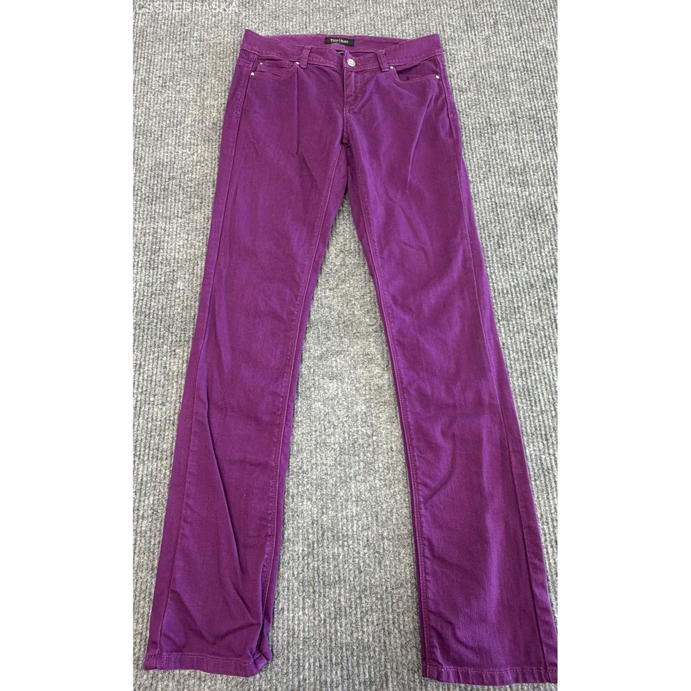 White House Black Market Women's Purple Blanc‎ Straight Leg Pants Sz 2R